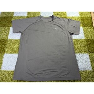 One‎ Active Women Short Sleeve Performance T-Shirt Taupe Brown Athletic Top L